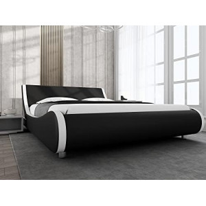  Upholstered Queen Size Platform Bed Frame