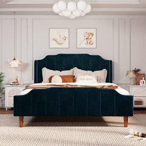 Queen Size Velvet Bed Frame