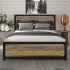 Queen Size Metal Platform Bed Frame with Wooden Headboard/Heavy Duty Bed Frame Queen Size Metal Platform Bed Frame with Wooden Headboard/Heavy Duty Bed Frame