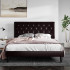 Full Size Platform Bed Frame with Button Tufted Headboard Full Size Platform Bed Frame with Button Tufted Headboard