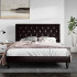 Full Size Platform Bed Frame with Button Tufted Headboard Full Size Platform Bed Frame with Button Tufted Headboard