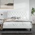 Full Size Bed Frame with Button Tufted Headboard Full Size Bed Frame with Button Tufted Headboard