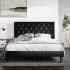 Full Size Platform Bed Frame with Button Tufted Headboard Full Size Platform Bed Frame with Button Tufted Headboard