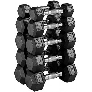  Dumbbell Set Rubber Encased