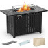 Outdoor Propane Gas Fire Pit Table with Glass Wind Guard Outdoor Propane Gas Fire Pit Table with Glass Wind Guard