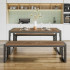 3-Piece Dining Table Set with 2 Benches 3-Piece Dining Table Set with 2 Benches
