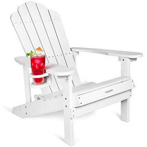 Adirondack Chair Weather Resistant with Cup Holder