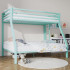 Metal Bunk Bed Twin Over Full Size with Removable Stairs
