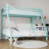 Metal Bunk Bed Twin Over Full Size with Removable Stairs