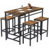 5 Piece Bar Table Set, Kitchen Dining Table with 4 Stools 5 Piece Bar Table Set, Kitchen Dining Table with 4 Stools