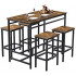 5 Piece Bar Table Set, Kitchen Dining Table with 4 Stools 5 Piece Bar Table Set, Kitchen Dining Table with 4 Stools
