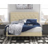 Full Size Platform Bed Frame with Upholstered Headboard and Wood Slats Full Size Platform Bed Frame with Upholstered Headboard and Wood Slats