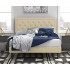 Full Size Platform Bed Frame with Upholstered Headboard and Wood Slats Full Size Platform Bed Frame with Upholstered Headboard and Wood Slats