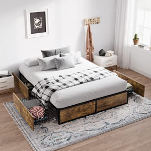 Full Size Bed Frame with Storage