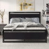 Queen Size Bed Frame with Modern Wooden Headboard/Heavy Duty Platform Metal Bed Frame Queen Size Bed Frame with Modern Wooden Headboard/Heavy Duty Platform Metal Bed Frame