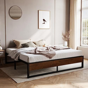 14'' King Size Metal Platform Bed Frame