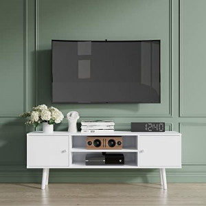 White Small TV Stand for 50 inch TV