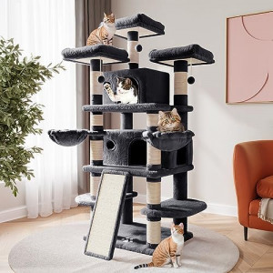 68 Inches Multi-Level Large Cat Tree 