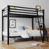 Twin Over Twin Metal Bunk Bed for Juniors Twin Over Twin Metal Bunk Bed for Juniors