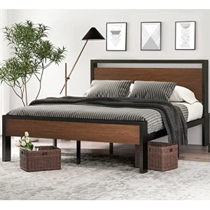 14 Inch Full Size Metal Platform Bed Frame