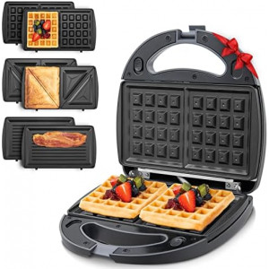 Waffle Maker Sandwich 3-In-1