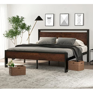 14 Inch King Size Metal Platform Bed Frame