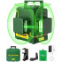 3D Laser Level, 147ft 3x360° Green Laser Level 3D Laser Level, 147ft 3x360° Green Laser Level