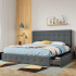 Upholstered King Platform Bed Frame Upholstered King Platform Bed Frame