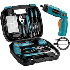 124PCS 4V Cordless Screwdriver Tool Kit Set