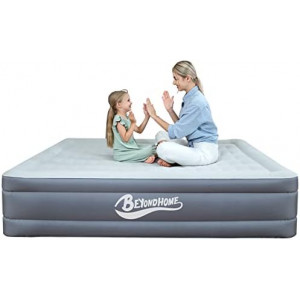 PVC-Free Air Mattress Queen with Built-in Pump