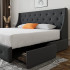 King Size Platform Bed Frame with 4 Storage