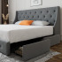 King Size Platform Bed Frame with 4 Storage