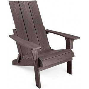 Cecarol Folding Adirondack Chair (1, Coffee)