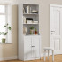 White Bookshelf with Doors White Bookshelf with Doors