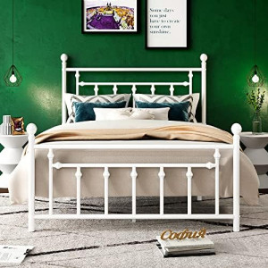 14 Inch Full Size Metal Platform Bed Frame