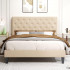 Full Size Bed Frame with Adjustable Headboard Full Size Bed Frame with Adjustable Headboard
