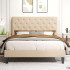 Full Size Bed Frame with Adjustable Headboard Full Size Bed Frame with Adjustable Headboard