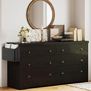  Dresser for Bedroom 6 Drawer with Charging Station