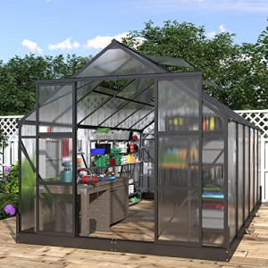 8x14x7.5 FT Polycarbonate Greenhouse