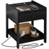 Nightstand, Bedside Table with Charging Station Nightstand, Bedside Table with Charging Station