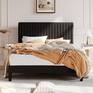 Full Size Upholstered Platform Bed Frame