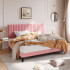 King Upholstered Platform Bed Frame