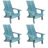 Folding Adirondack Chair (4, Blue) Folding Adirondack Chair (4, Blue)