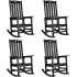 Patio Oversized Rocking Chair Outdoor Set of 4 Patio Oversized Rocking Chair Outdoor Set of 4