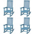 Patio Oversized Rocking Chair Outdoor Set of 4