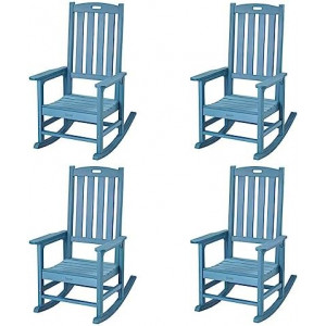 Patio Oversized Rocking Chair Outdoor Set of 4