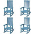 Patio Oversized Rocking Chair Outdoor Set of 4