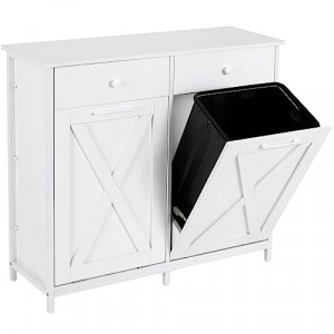 Double Tilt Out Trash Cabinet