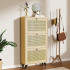 Rattan Narrow Shoe Cabinet with 3 FILP Drawers Rattan Narrow Shoe Cabinet with 3 FILP Drawers