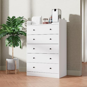 White 5 Drawer Dresser